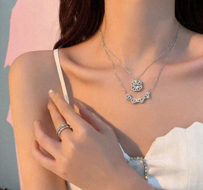 2-in-1 Magnetic Four Leaf clover Necklace